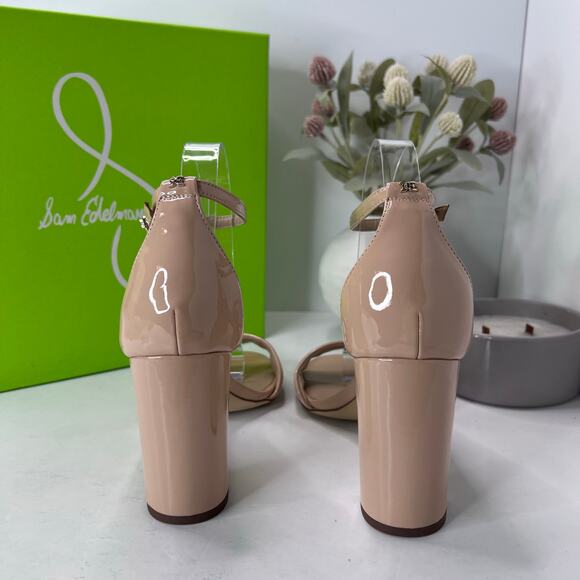 Sam Edelman Robyn Leather Ankle Strap Heel Beige I3433L1001 Women's 11 M - Picture 4 of 11